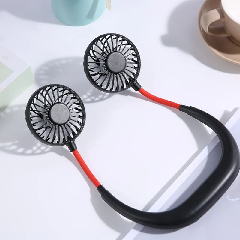 Mini Ventilador de Pescoço Hands-Free Portátil Compacto e Confortável